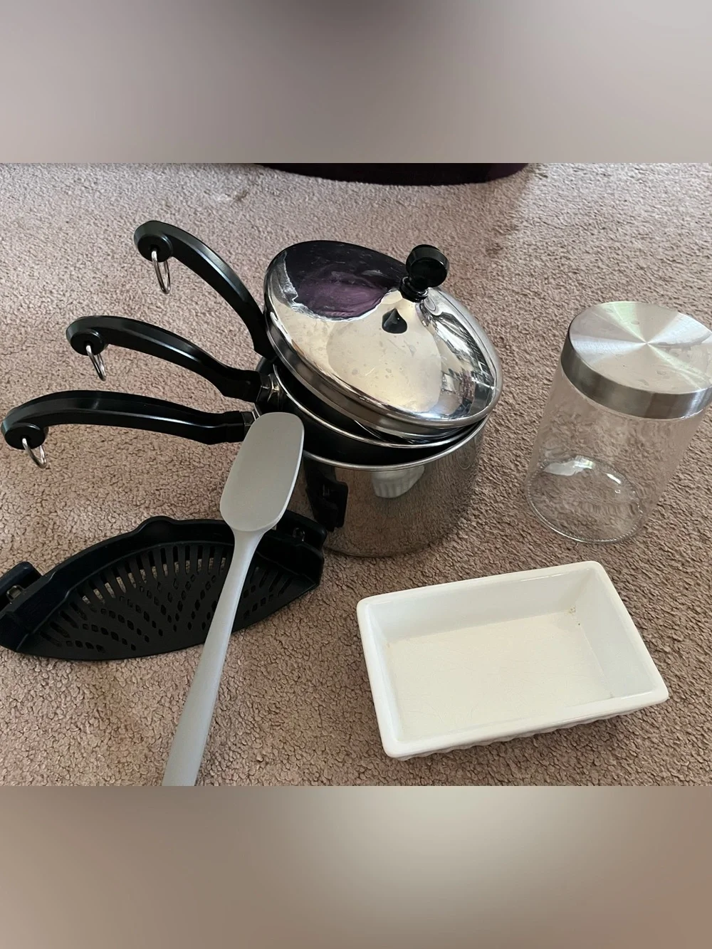 Stainless Steel Cookware Pot with Lid - Silver